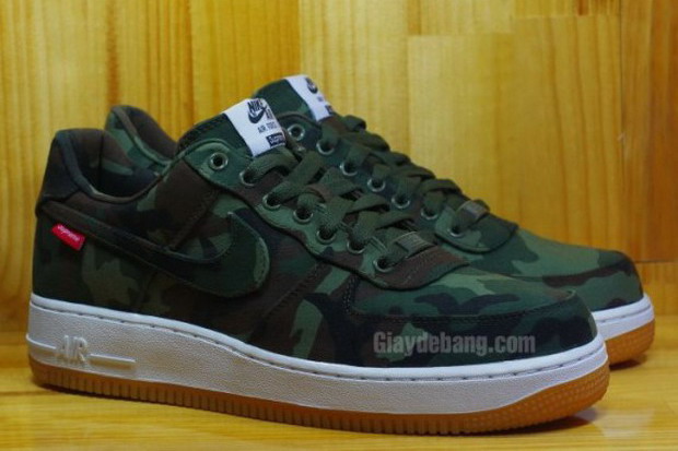 Supreme × Nike Air Force 1 Low Camo 联名迷彩鞋款 细节惊艳公开