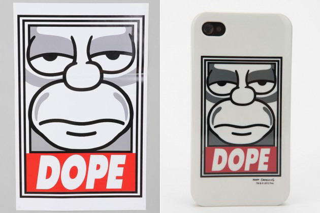 涂鸦艺术家 Shepard Fairey × 辛普森家庭 "Dope" 海报以及 iPhone 保护壳
