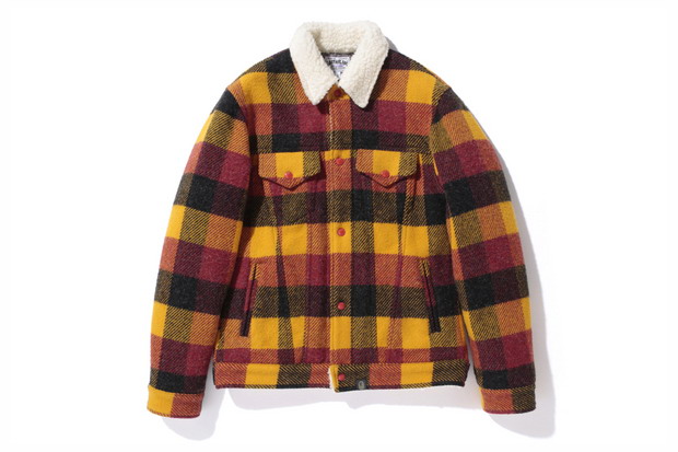 A Bathing Ape 2012秋冬 BAPE BLOCK CHECK TWEED BOA JACKET 外套
