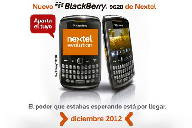 黑莓 BlackBerry Patagonia 9620 现身 Crackberry，墨西哥运营商 Nextel Mexico 称其将于 12 月上市