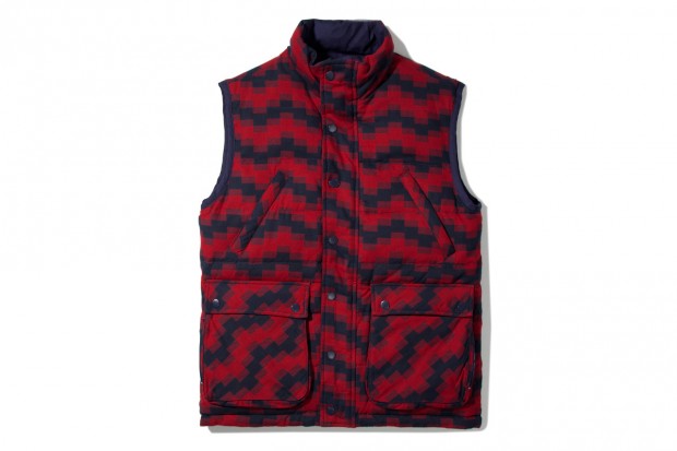 Billionaire Boys Club 2012冬季 Navy & Red Plaid Reversible Utility Vest 羽绒背心