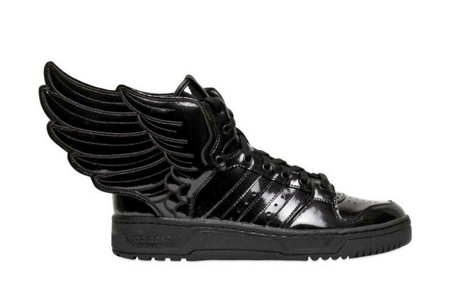 adidas Originals by Jeremy Scott 2013春夏 Wings 2.0 全黑漆皮翅膀鞋