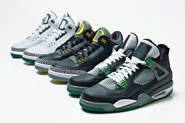 Oregon Ducks × Air Jordan 3 & 4 别注鞋款