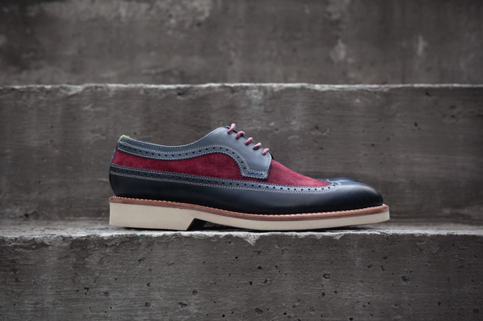Oliver Sweeney 2013春夏 酒红/海军蓝配色 Abrahams 鞋款