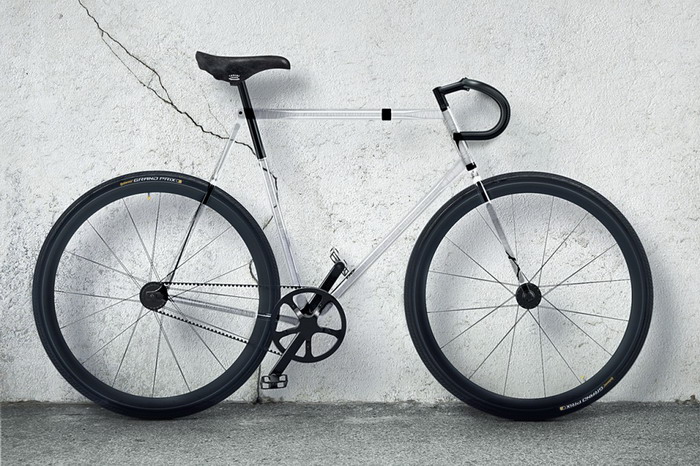 创意单位 designaffairs STUDIO 打造 Fully Transparent Clarity Bike 透明车架设计单车