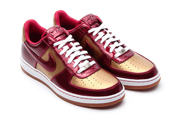 Nike 2013春季 Air Force 1 Downtown LTH QS “Flat Gold/Varsity Red” 金属感配色鞋款