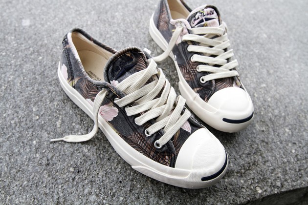 Converse 2013春夏 Jack Purcell 花朵布料版本开口笑鞋款