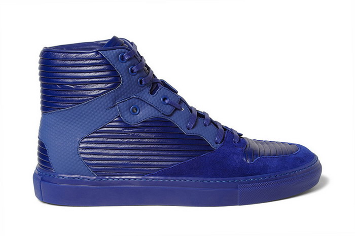 Balenciaga 2013春夏 Panelled Leather and Suede High Top Sneakers