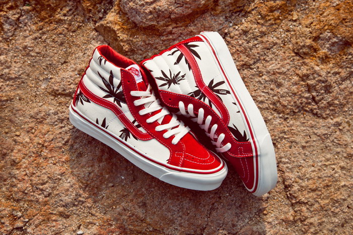 Vans Vault OG Sk8-Hi LX Palm Leaf Red/Black 鞋款