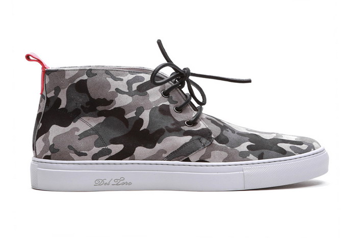 Del Toro Grey Camo Suede Alto Chukka Sneaker 迷彩鞋款