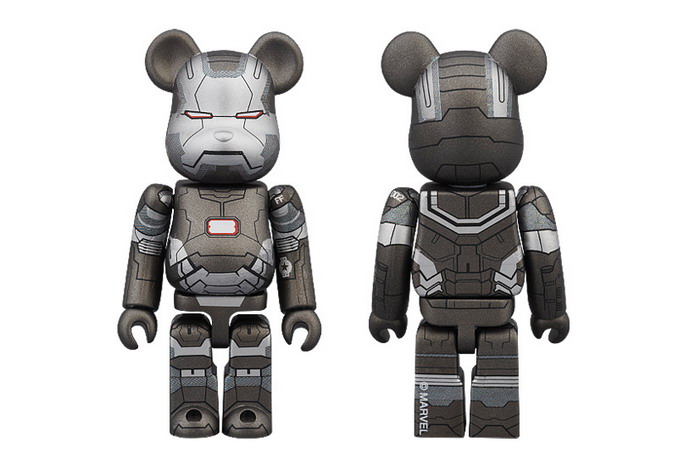 Iron Man 3 × Medicom Toy “War Machine” 100% & 400% Bearbricks 联名玩偶
