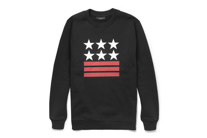 Givenchy Neoprene-Insert Printed Cotton Sweatshirt 圆领卫衣