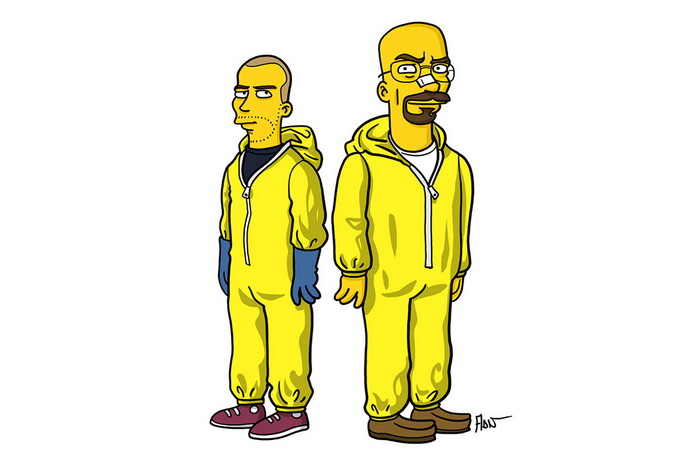 Adrien Noterdaem Gives Breaking Bad Characters The Simpsons Treatment