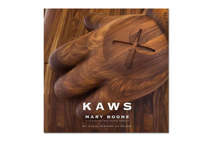 KAWS 最新巨型木制 Companion 装置展览 @ Mary Boone Gallery