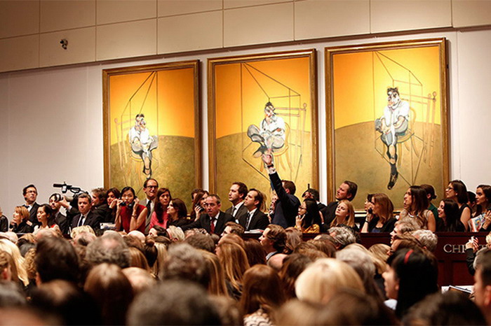 弗朗西斯·培根 Francis Bacon 画作《Three Studies of Lucien Freud》以高达 $142.4 百万美元被投得