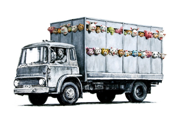 Banksy 新插画作品「Meat Truck」