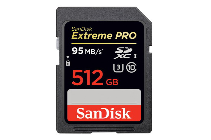 SanDisk SDXC 记忆卡进化到 512GB，4K 视频尽量塞吧！