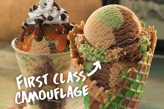 Baskin-Robbins 推出全新 First Class Camouflage 口味迷彩雪糕