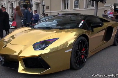 黄金土豪版兰博基尼 Aventador Roadster LP700