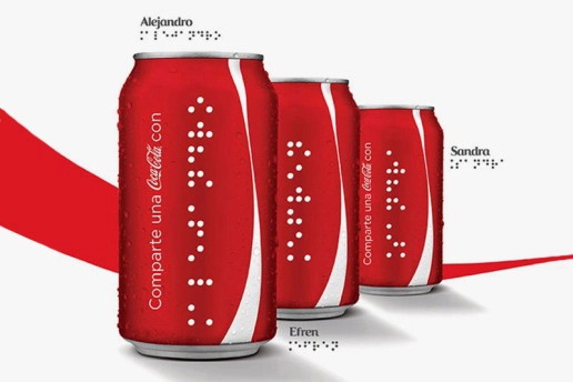 可口可乐 Coca-Cola 推出盲文瓶身设计