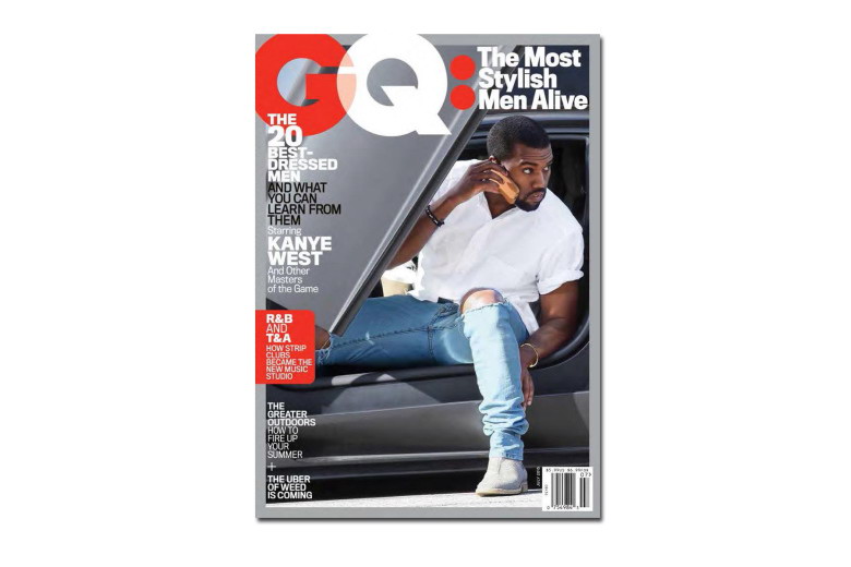 Kanye、Pharrell 及 Brad Pitt 等「街头型男」登上美版《GQ》7 月「The Most Stylish Men Alive」 主题期刊封面