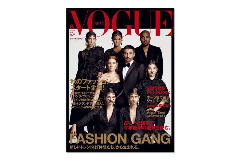 Riccardo Tisci 携 Kanye West 与 Jessica Chastain 以及众超模一同登上《Vogue》日本版 8 月 刊封面