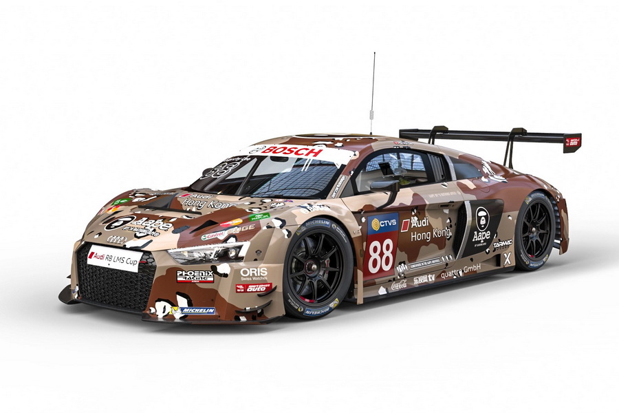 AAPE BY A BATHING APE × 奥迪 Audi 联名 R8 LMS 车款
