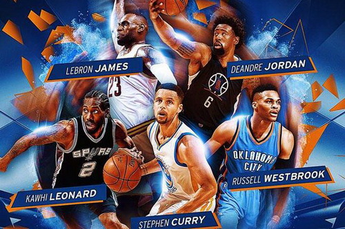 NBA 官方公布 2015-16 赛季最佳阵容 库里詹皇携手领衔