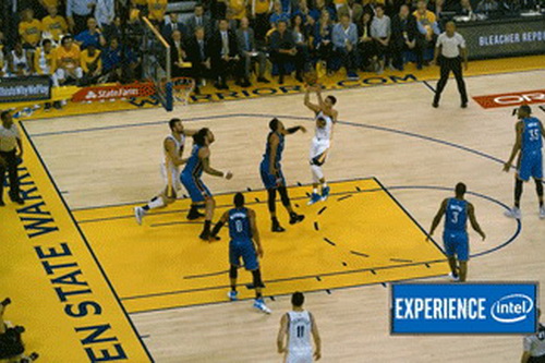 Intel 全景回放技术 360度无死角展现 Curry 投篮