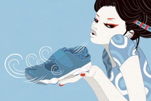和式插画解构 Nike Air Rift 与日本潮流文化发展史