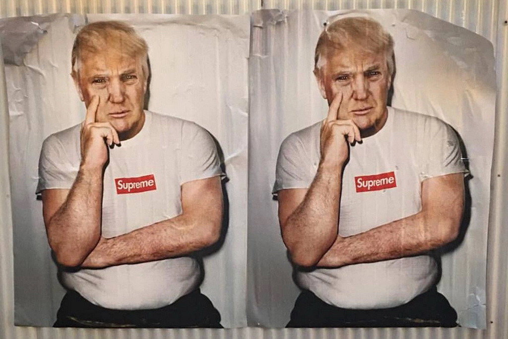 鬼罕二次创作－Donald Trump 穿上 Supreme Box Tee？