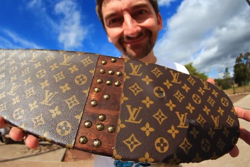 Braille Skateboarding 测试由 Louis Vuitton 钱包「制成」的滑板
