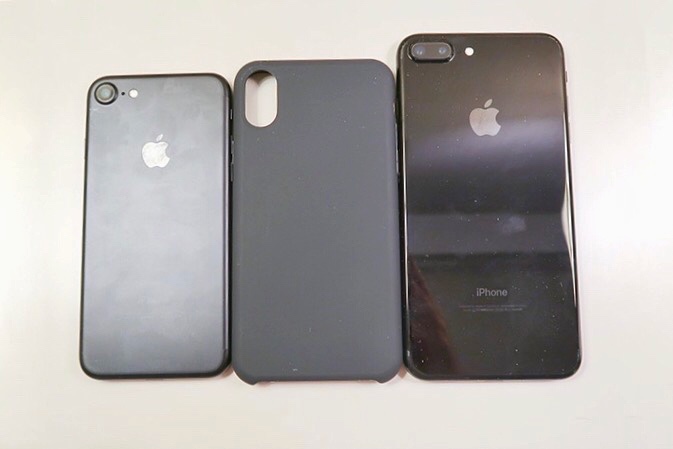 疑似 iPhone 8 保护壳与 iPhone 7/7 Plus 真机尺寸对比