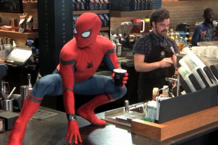 上映前奏－Spider-Man 于 STARBUCKS 咖啡店出没注意