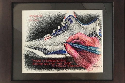 Tinker Hatfield 拍卖亲笔绘画的 Air Jordan 3「True Blue」作慈善用途