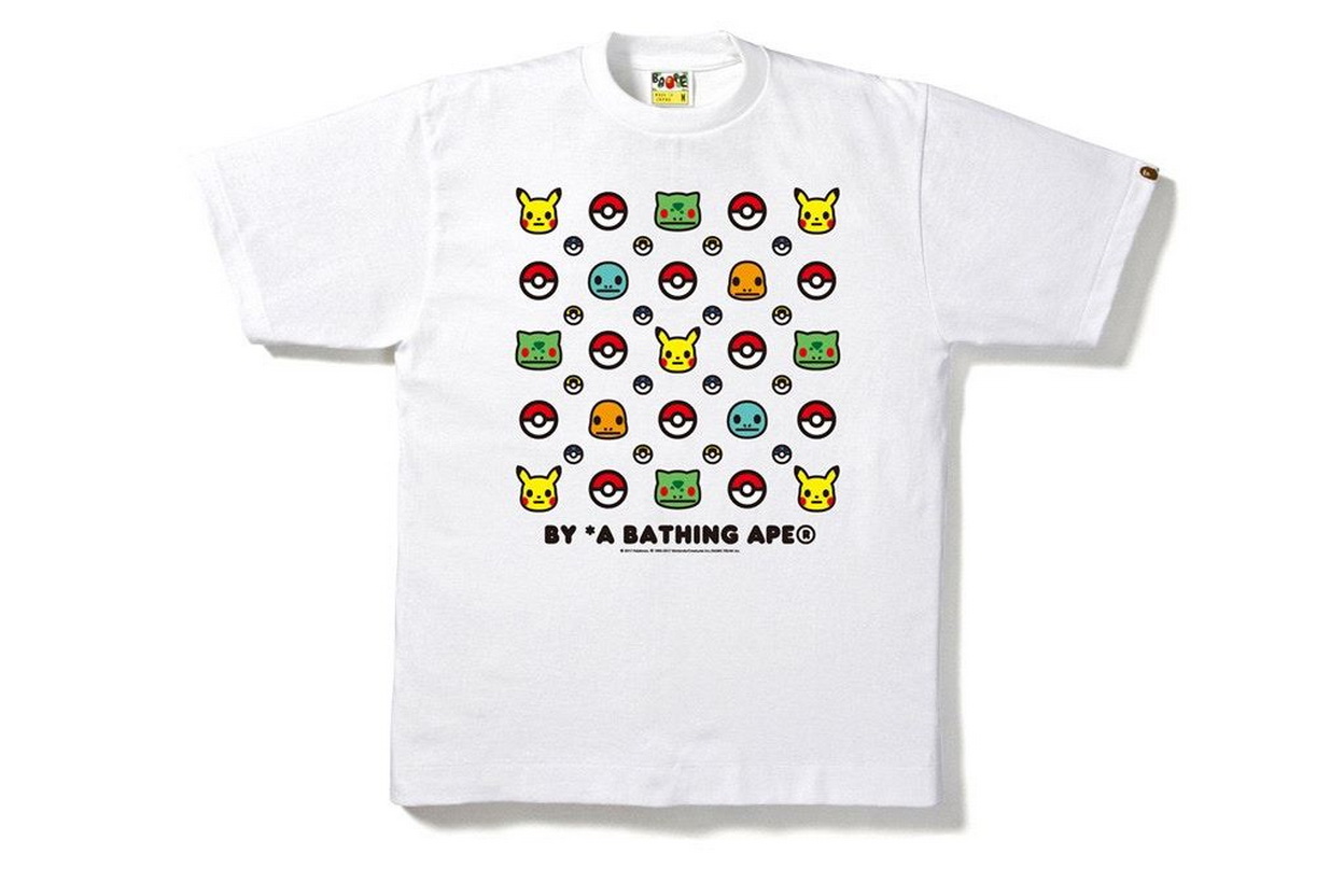 BAPE 与《Pokémon》推出联名 T-Shirt 系列