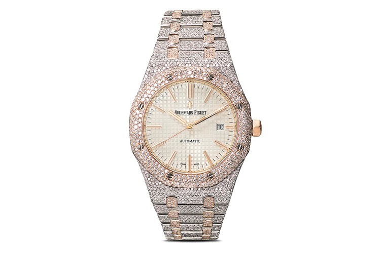 伦敦高级腕表定制公司 777 打造 Audemars Piguet 18K 玫瑰金 Royal Oak 钻石腕表