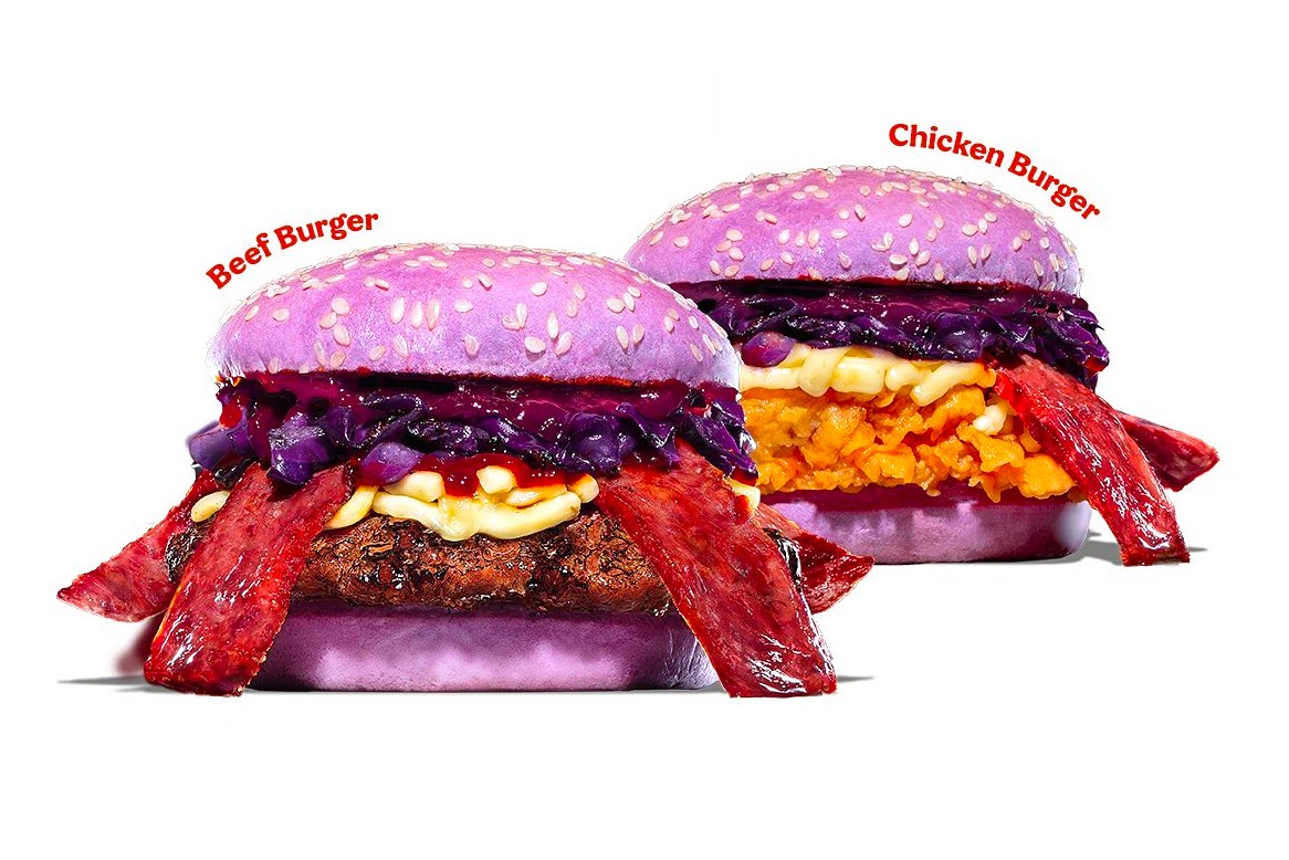 印尼汉堡王 Burger King 限时推出全新「Purple Seoul」主题菜单