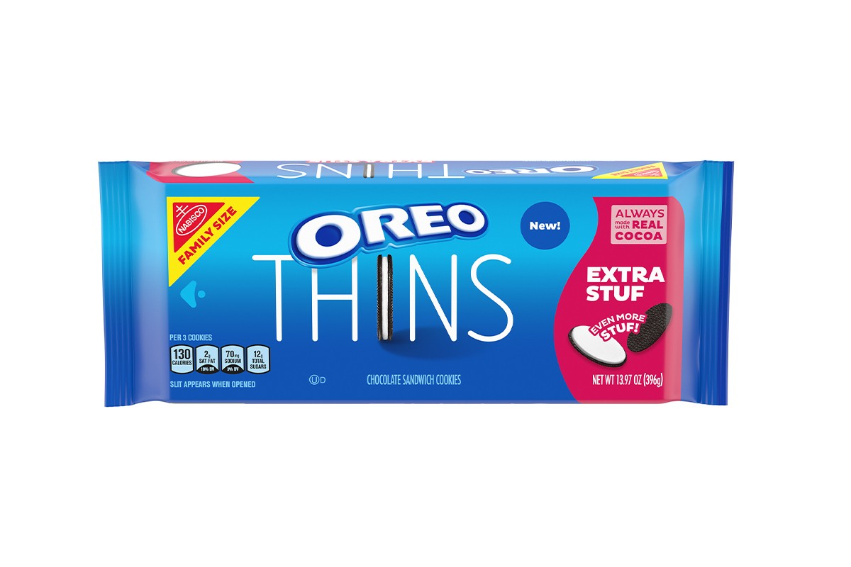 奥利奥 OREO THINS Extra Stuf「升级夹心分量」薄片饼干即将登场