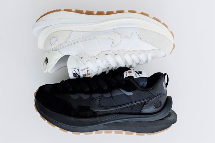 sacai × Nike Vaporwaffle 联乘鞋款「Black/Gum」、「White/Sail」发售情报正式公布