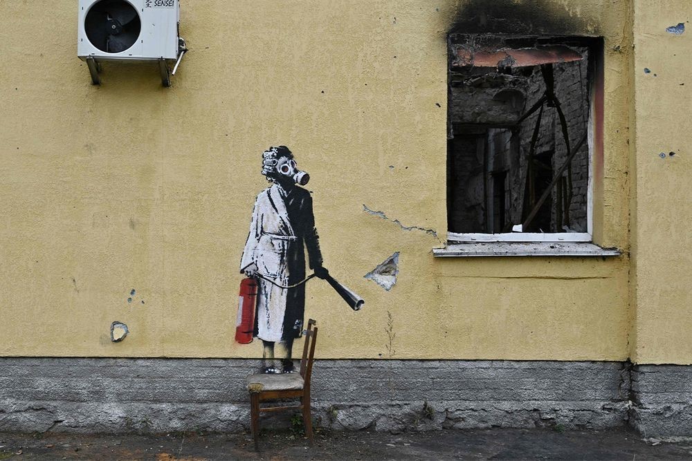 Banksy 证实亲赴乌克兰基辅等城市创作 7 幅壁画