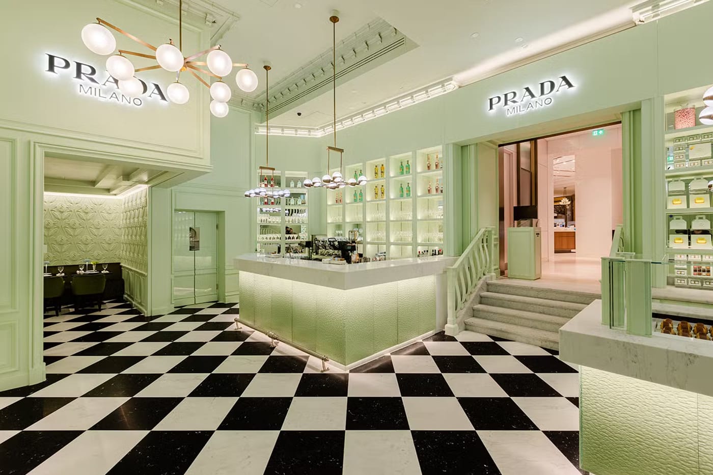Prada 正式登陆伦敦 Harrods 百货开设全新咖啡空间「Prada Caffè」