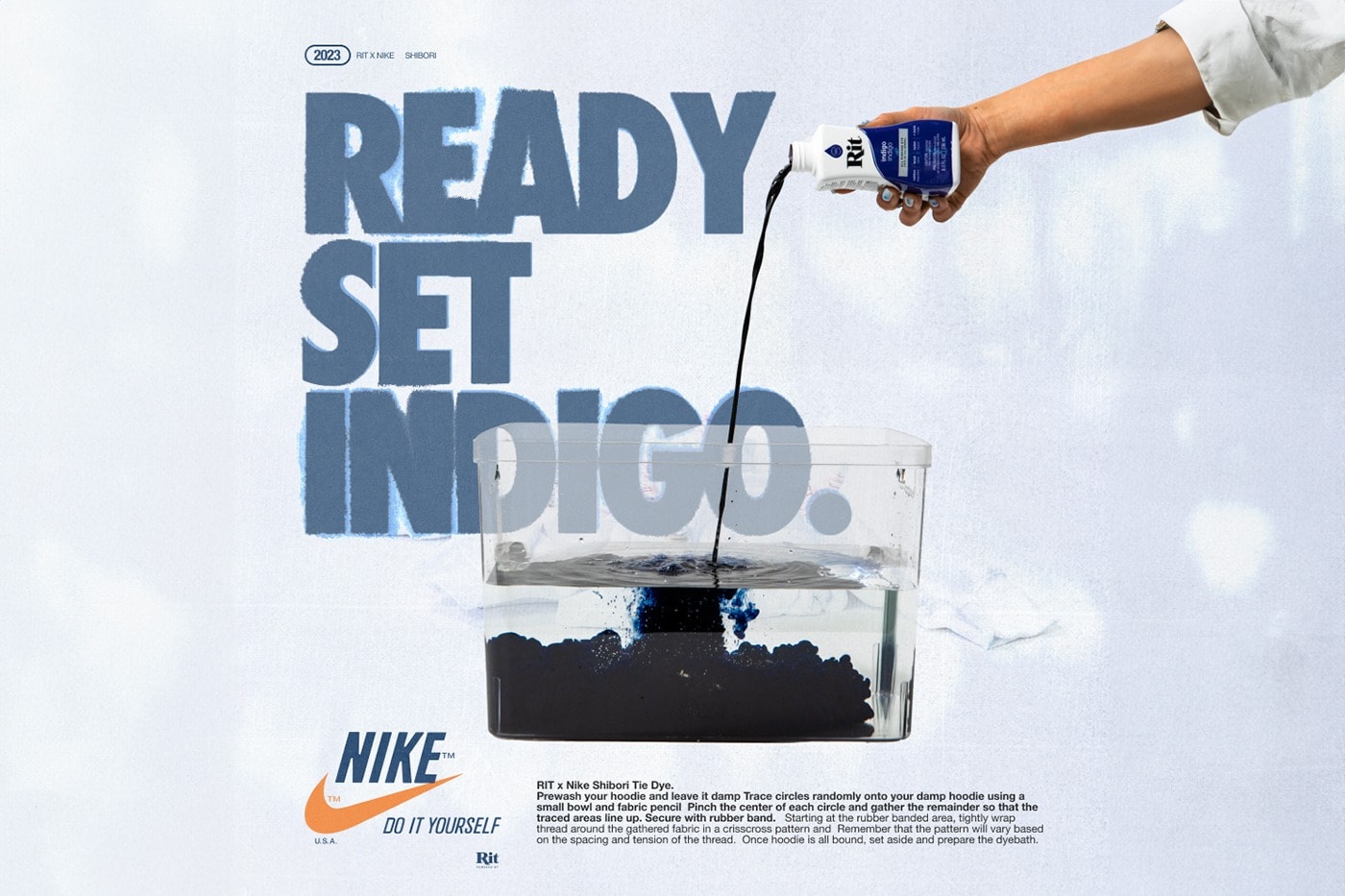 Nike 携手染色品牌 Rit Dye 打造全新联名扎染套组