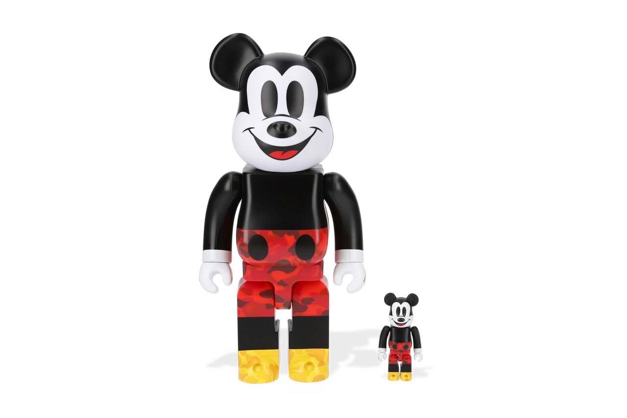 BAPE®、Disney、BE@RBRICK 推出「米奇老鼠」联名公仔