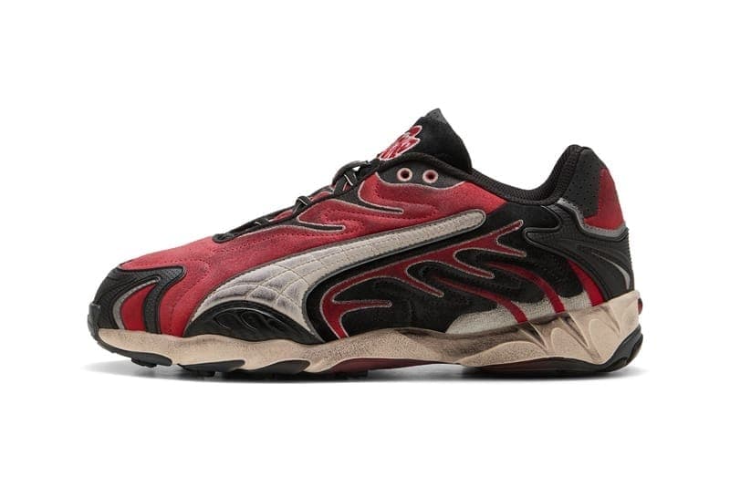 A$AP Rocky × PUMA Inhale 全新 Distressed 配色「Black-Pop Red」鞋款发布