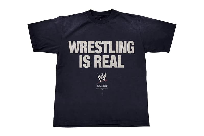 Travis Scott 携手 WWE 推出全新联名 T-Shirt「WRESTLING IS REAL」