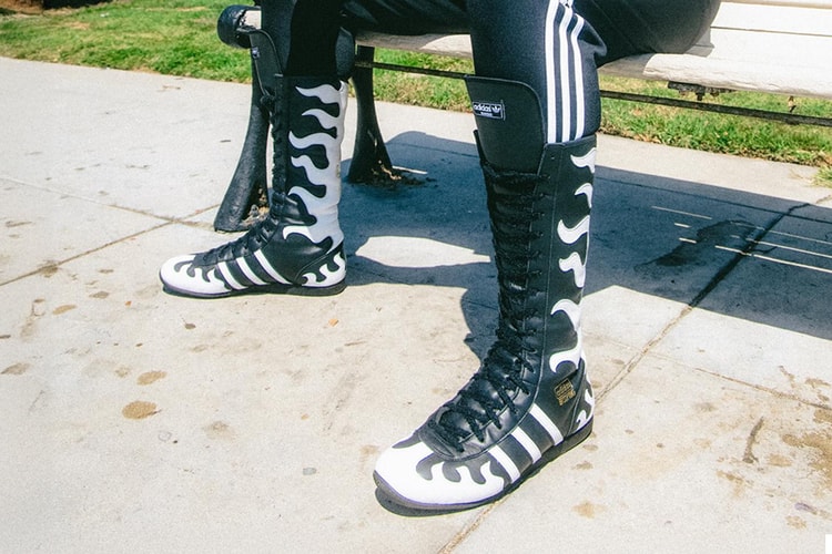 率先近赏 Brody King × Brain Dead × adidas「Japan High Top/Japan Pro」火焰联名鞋款