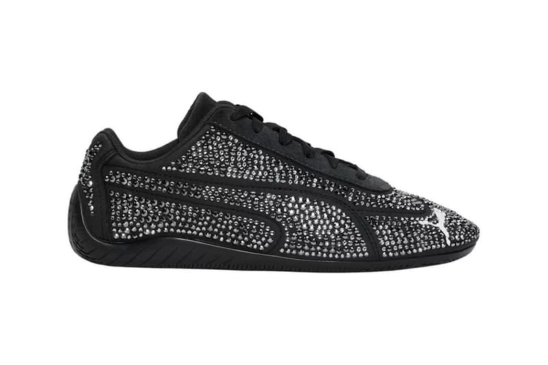 这双 PUMA Speedcat 镶嵌 5,316 颗 Swarovski 水晶，闪耀登场
