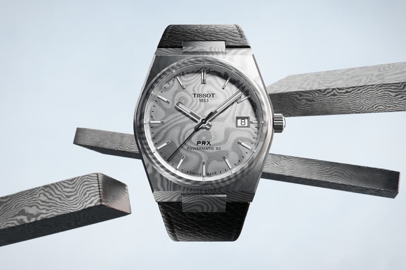 天梭 Tissot 史上首枚大马士革钢 PRX Powermatic 80 正式登场