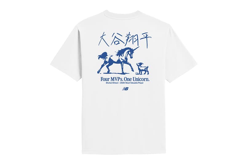 New Balance 推出「Unicorn」限量 T 恤，庆祝大谷翔平四度加冕 MVP